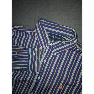 Polo Ralph Lauren‎ Stripe Colorful Button Down Shirt Mens XL Classic Fit